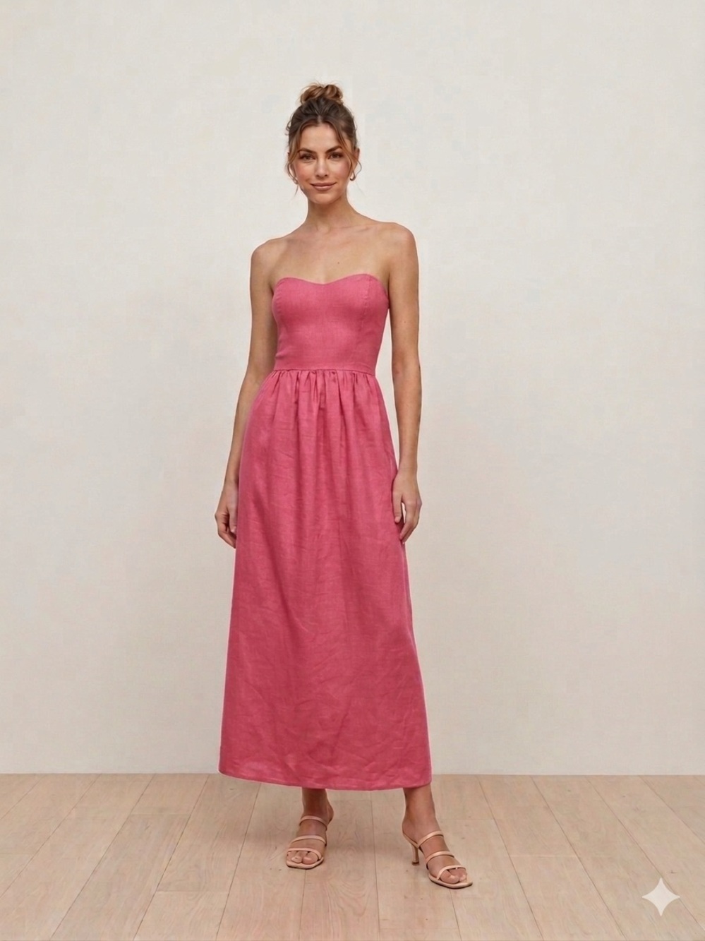 Reformation Strapless Pink Maxi dress